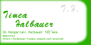 timea halbauer business card